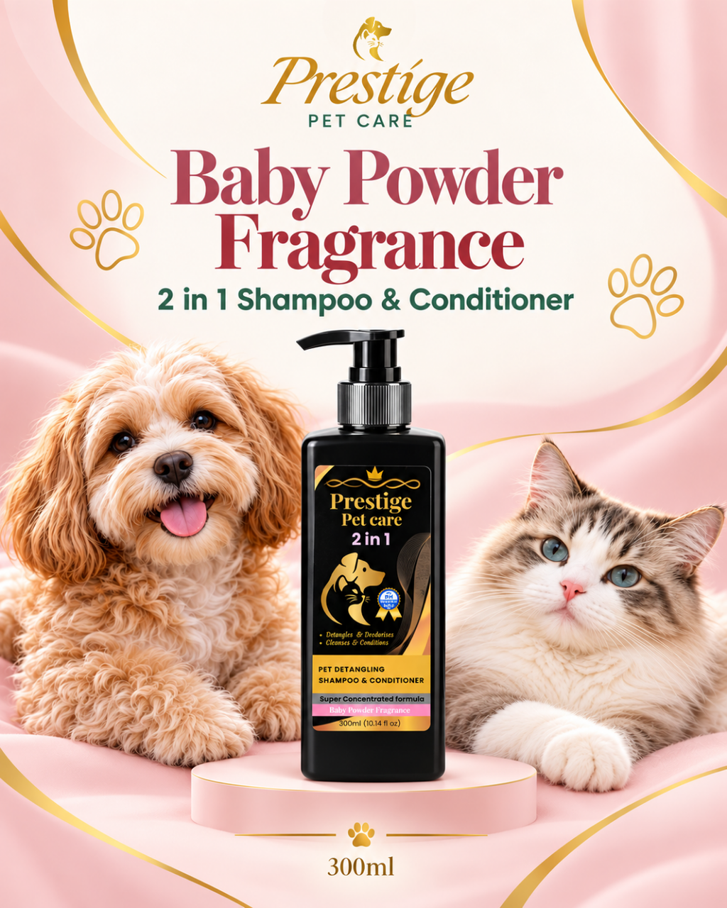 Prestige Pet Care 2-in-1 Detangling Shampoo & Conditioner